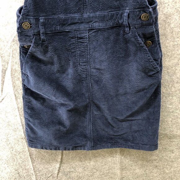 Crewcuts Girls Corduroy Overall Dress Size 10 Navy Blue - Picture 4 of 8